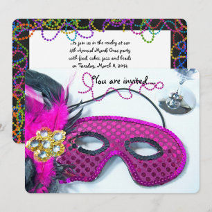 Mardi Gras Celebration Invite