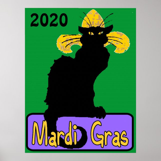 Mardi Gras Chat Noir, edit date Poster (Front)