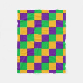 Mardi Gras Chequered Blanket