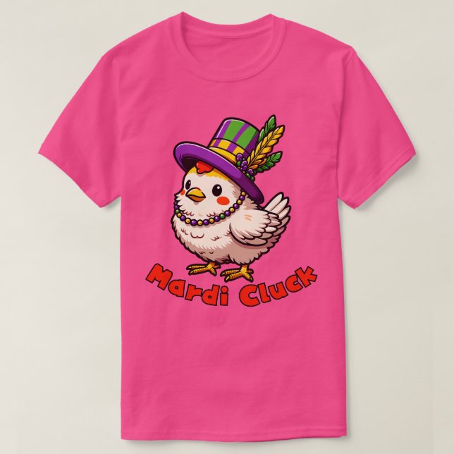 Mardi Gras Chicken TShirt (Design Front)