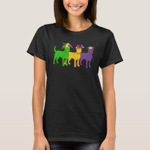 Mardi Gras Chihuahua Beads Festival Jester Hat T-Shirt