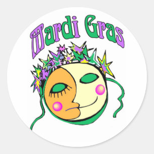 MArdi Gras Classic Round Sticker