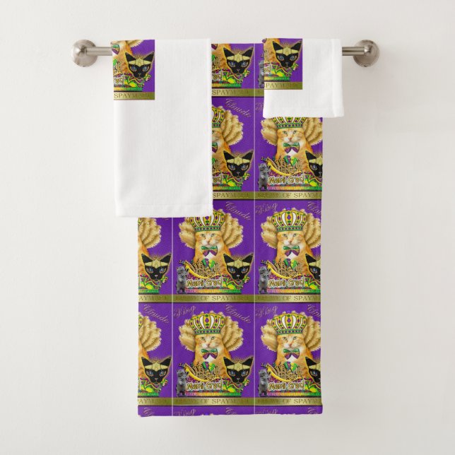 Mardi Gras Claude Bath Towel Set (Insitu)