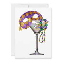 Mardi Gras - Cocktail Party Invitation