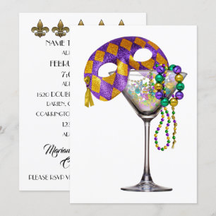 Mardi Gras - Cocktail Party Invitation