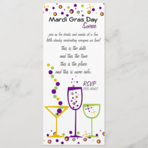Mardi Gras Cocktails Invitation