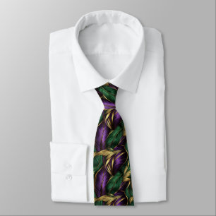 Mardi Gras Color Pattern  Tie