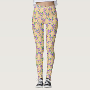 Mardi Gras Colourful Beads Leggings