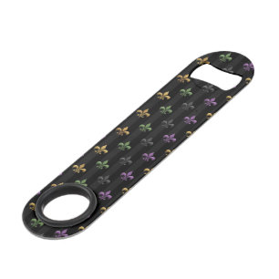 Mardi Gras Colourful Fleur De Lis Dark Vertical