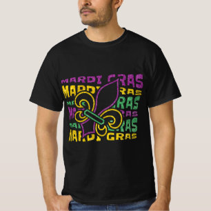 Mardi Gras Colourful Louisiana Beads Mardi Festiva T-Shirt