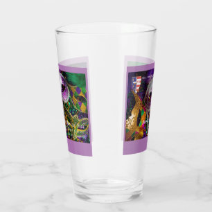 Mardi Gras Commemorative Glass Tumbler #1