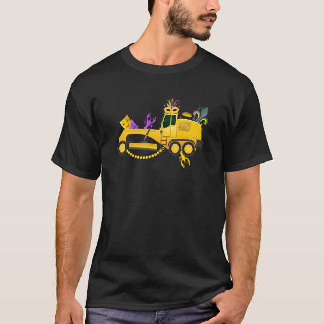 Mardi Gras Construction Celebrations Fat Tuesday P T-Shirt (Front)
