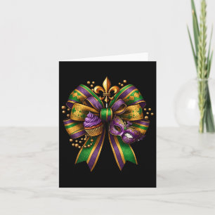 Mardi Gras Coquette Bow 1 Card