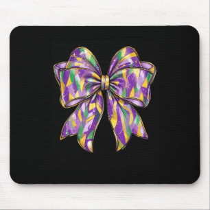 Mardi Gras Coquette Bow 2 Mouse Mat