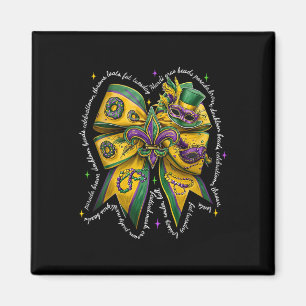 Mardi Gras Coquette Bow Fat Tuesday New Orleans Wo Magnet