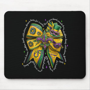 Mardi Gras Coquette Bow Fat Tuesday New Orleans Wo Mouse Mat