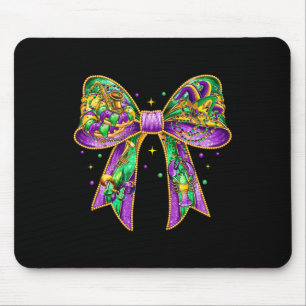 Mardi Gras Coquette Bow Fat Tuesday New Orleans Wo Mouse Mat