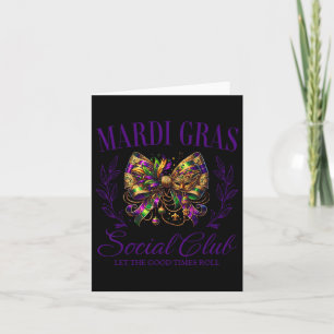 Mardi Gras Coquette Bow Louisiana New Orleans Wome Card