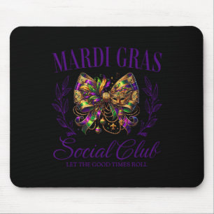 Mardi Gras Coquette Bow Louisiana New Orleans Wome Mouse Mat