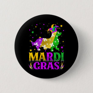 Mardi Gras Corgi Dog Lover Carnival Jester 6 Cm Round Badge