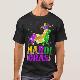 Mardi Gras Corgi Dog Lover Carnival Jester T-Shirt
