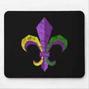 Mardi Gras Costume Clothing - Vintage Fleur De Lis Mouse Mat