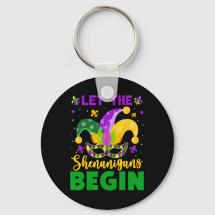 Mardi Gras Costume Let The Shenanigans Begin Mardi Key Ring