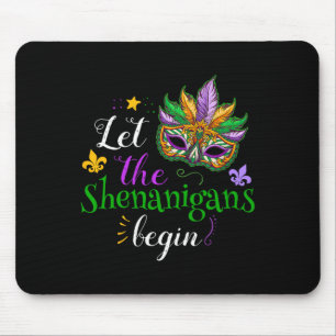 Mardi Gras Costume Let The Shenanigans Begin Mask Mouse Mat