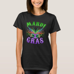 Mardi Gras Costume Long Sleeve w Awesome Mask and T-Shirt