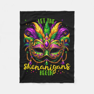 Mardi Gras Costume Outfit Toddler Let The Shenanig Fleece Blanket