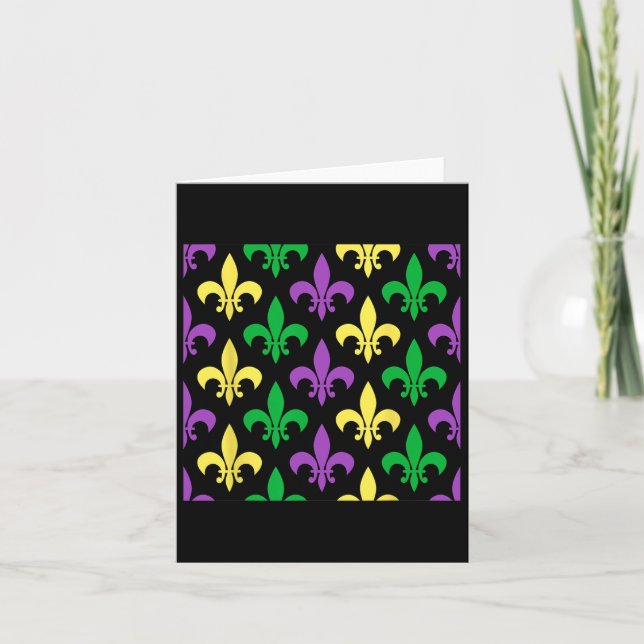 Mardi Gras Costume Party  Card (Front)