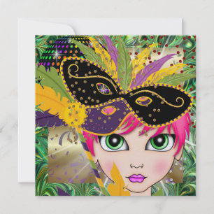 Mardi Gras Costume Party Invitation by SRF