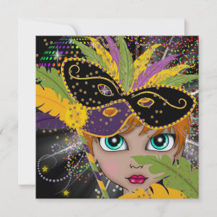 Mardi Gras Costume Party Invitation by SRF