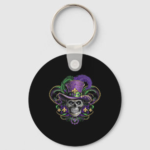 Mardi Gras Costume Sugar Skull Carnival Halloween Key Ring