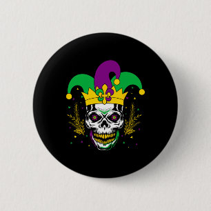 Mardi Gras Costume Sugar Skull Carnival Party Men 6 Cm Round Badge