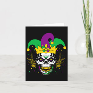 Mardi Gras Costume Sugar Skull Carnival Party Men Card