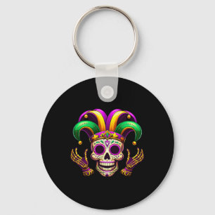 Mardi Gras Costume Sugar Skull Carnival Party Men Key Ring
