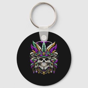 Mardi Gras Costume Sugar Skull Carnival Party Men  Key Ring