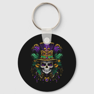 Mardi Gras Costume Sugar Skull Carnival Party Men Key Ring