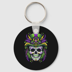 Mardi Gras Costume Sugar Skull Carnival Party Men Key Ring