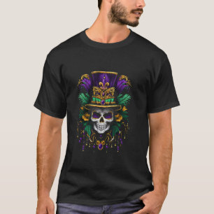 Mardi Gras Costume Sugar Skull Carnival Party Men T-Shirt