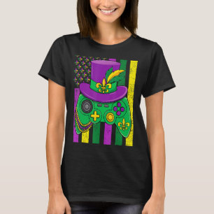 Mardi Gras Costume Video Game Jester Hat American  T-Shirt