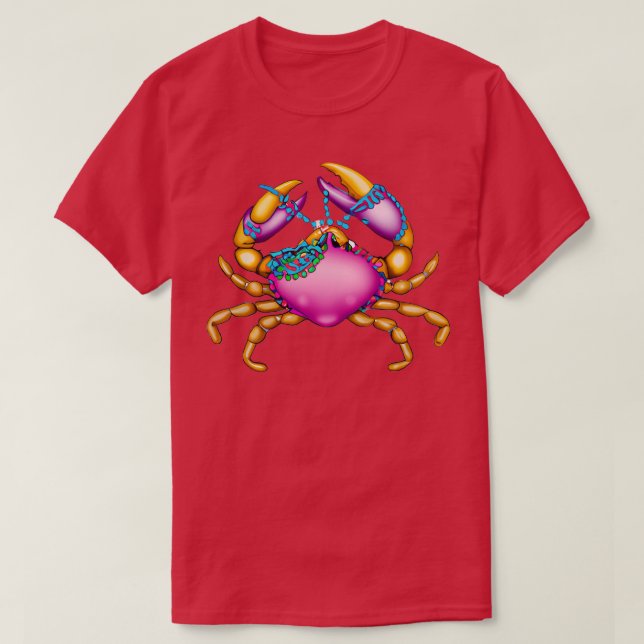 Mardi Gras Crab 1 TShirt (Design Front)