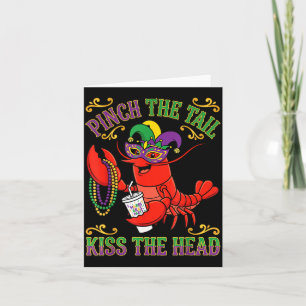 Mardi gras crawfish boils card