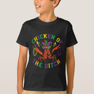 Mardi Gras Crawfish Chicken Of The Ditch Retro Par T-Shirt