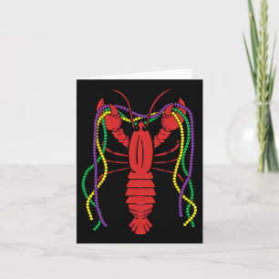 Mardi Gras Crawfish Costume Carnival Crayfish Cele Card