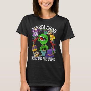 Mardi Gras Crawfish Crawdad Feed Me Beads Jester H T-Shirt