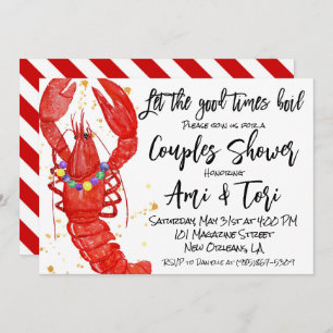Mardi Gras Crawfish Invitation