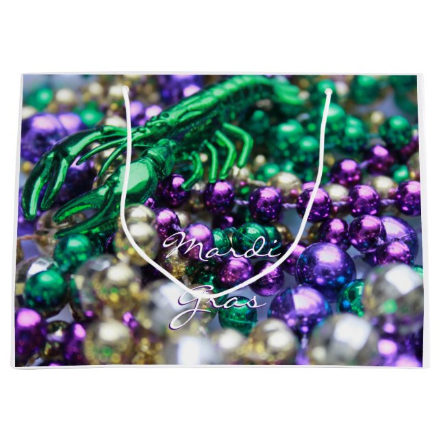 Mardi Gras Crawfish Party Favour Customise Gift Ba Large Gift Bag (Front)