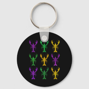 Mardi Gras Crawfish Party Parade Costume Men Women Key Ring